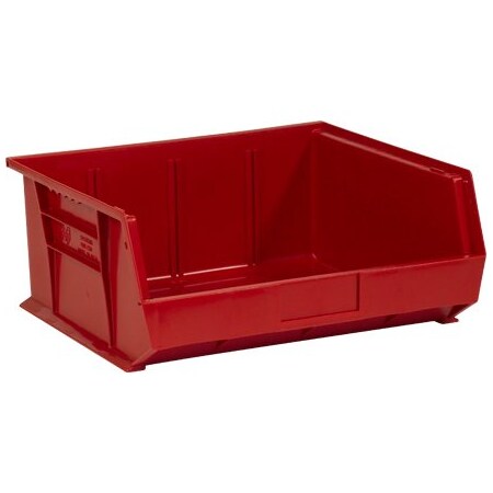 Bsc Preferred 14 3/4 x 16-1/2 x 7'' Red Plastic Stack & Hang Bin Boxes, 6PK BUY00014956